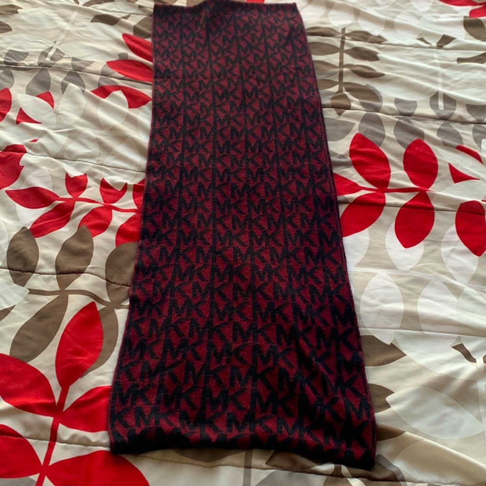 Burgundy & Black Michael Kors Infinity Scarf